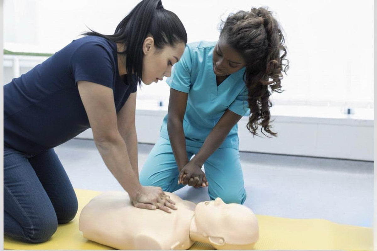 Hands-on CPR training at Code Red Hands-On Training